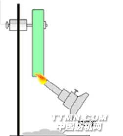 圖1UL94-V0垂直燃燒測(cè)試